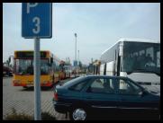6 Busse standen fr die Fahrt nach Dessau bereit.
