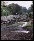 Land bzw. Schienen unter am Wagonbau.