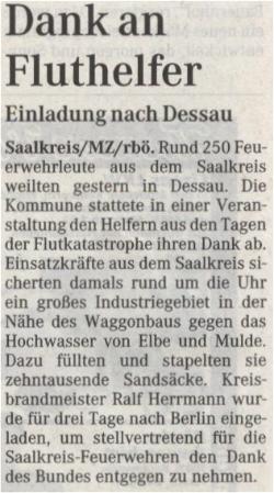 Artikel aus der MZ vom 03.10.02